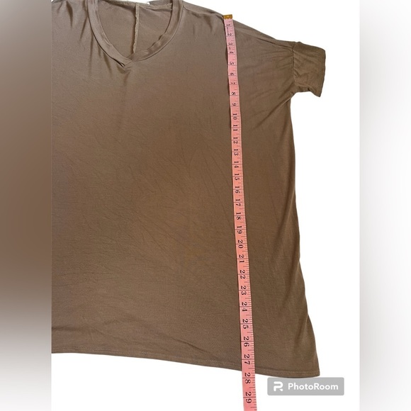 Oversized tan tee tshirt dress size small - Picture 4 of 5